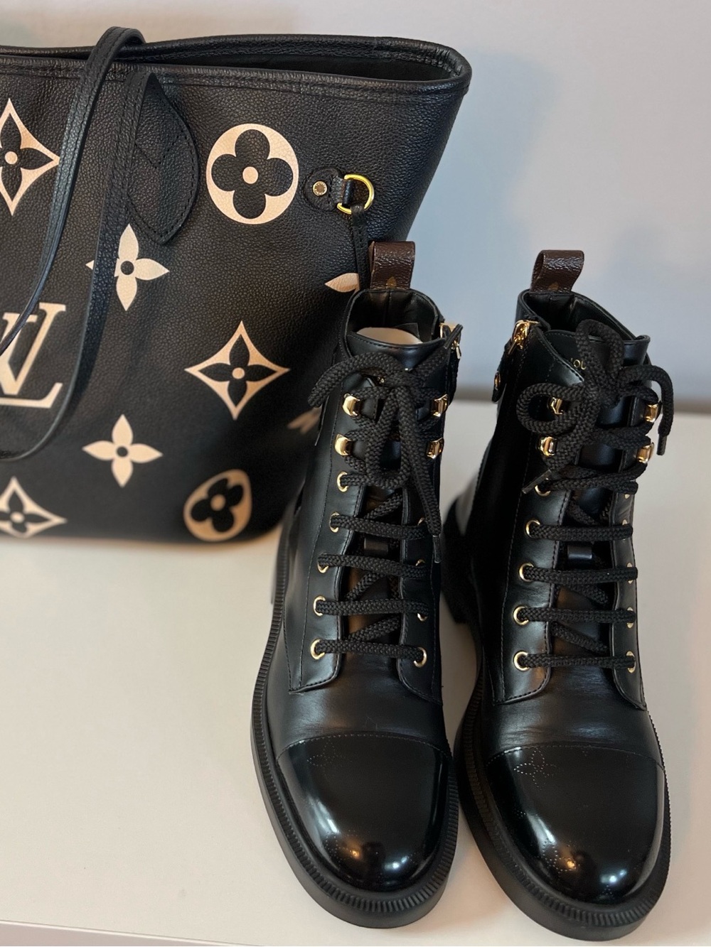 Louis Vuitton Citizen Flat Ranger Boots, Black,  36.5